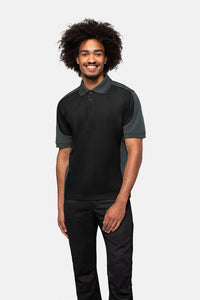 HAKRO Poloshirt Contrast MIKRALINAR® 839 schwarz/anthrazit