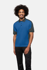 HAKRO Poloshirt Contrast MIKRALINAR® 839 royalblau/anthrazit