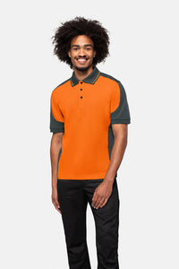 HAKRO Poloshirt Contrast MIKRALINAR® 839 orange/anthrazit