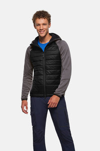 HAKRO Kapuzen-Hybridjacke Contrast 865 schwarz