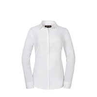 Businessbluse Damen Weiß – Vorderansicht