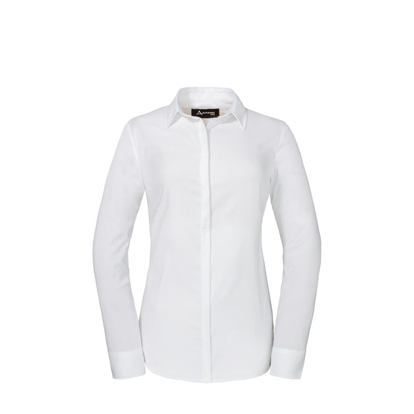 Businessbluse Damen Weiß – Vorderansicht