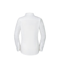 Businessbluse Damen Weiß – Rückansicht