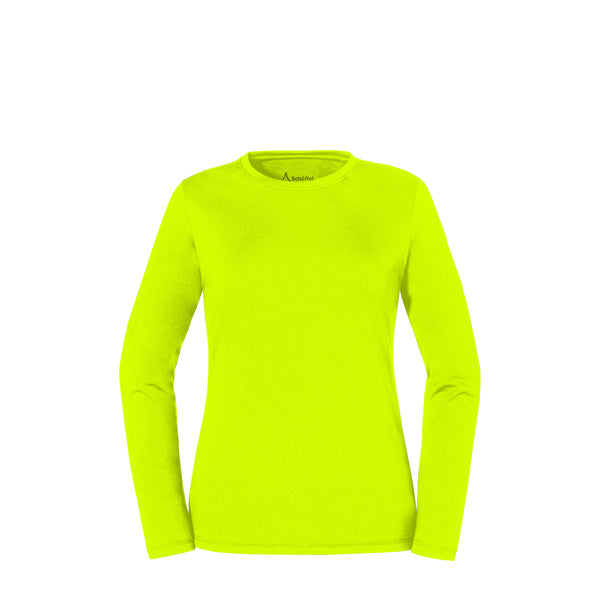 CIRC UV Schutz Longsleeve Damen Warngelb – Vorderansicht