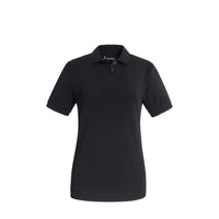 Lieblings Polo CW GOTS Damen Tiefschwarz – Vorderansicht