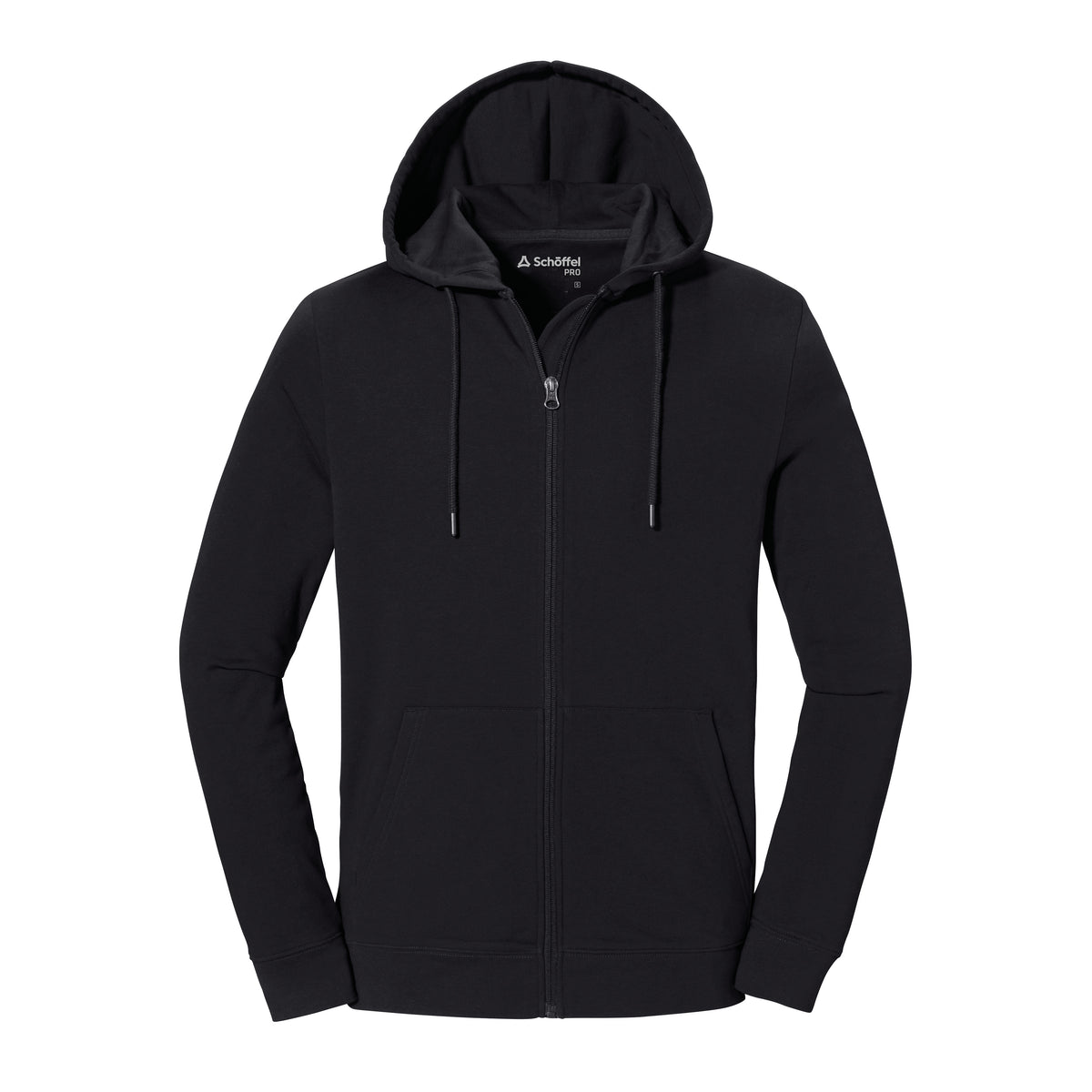 Lieblings Sweatjacke GOTS85 Unisex Schwarz – Vorderansicht