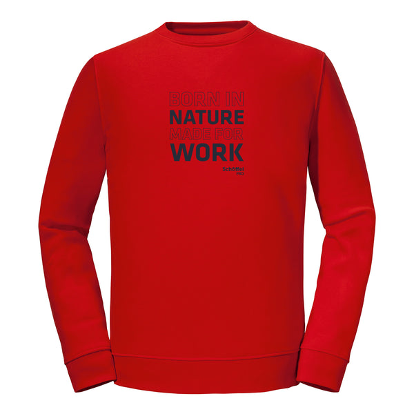 Made for work Sweatshirt Unisex Rot – Vorderansicht