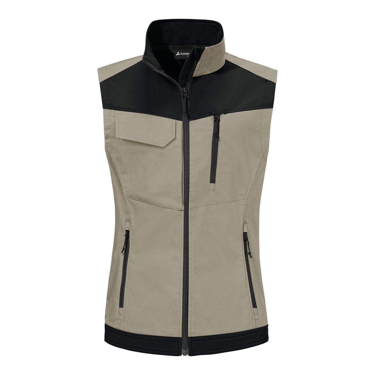 Meistermacher Weste Damen Beige – Vorderansicht