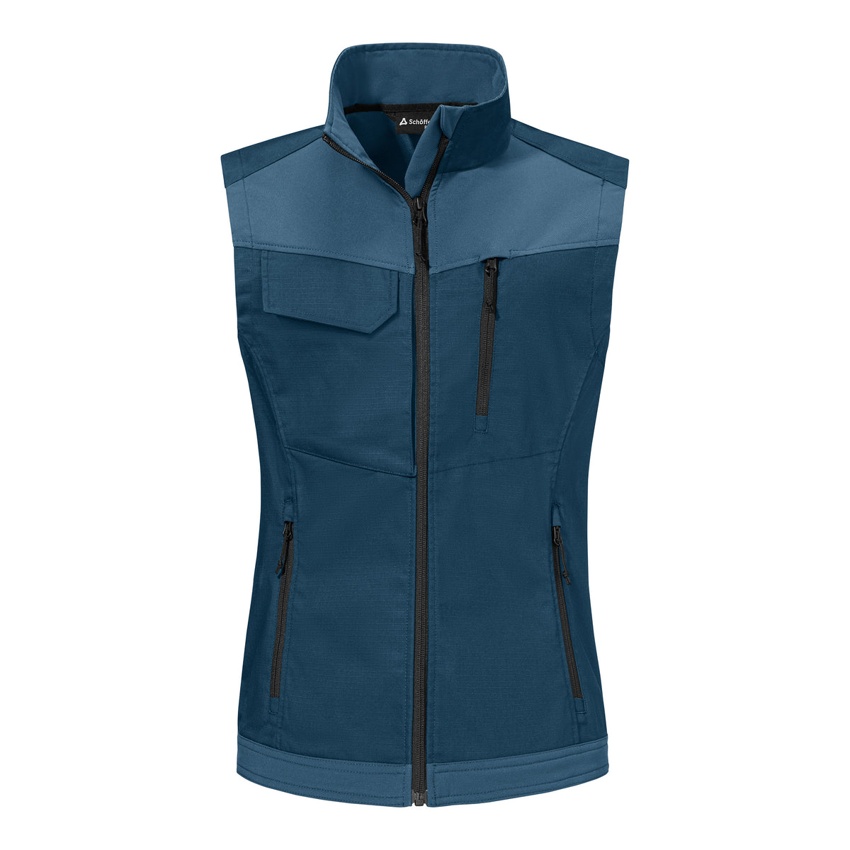 Meistermacher Weste Damen Blau – Vorderansicht