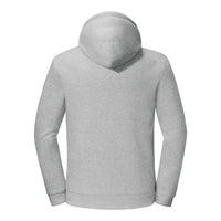 Signature Hoody Unisex Hellgrau meliert – Rückansicht