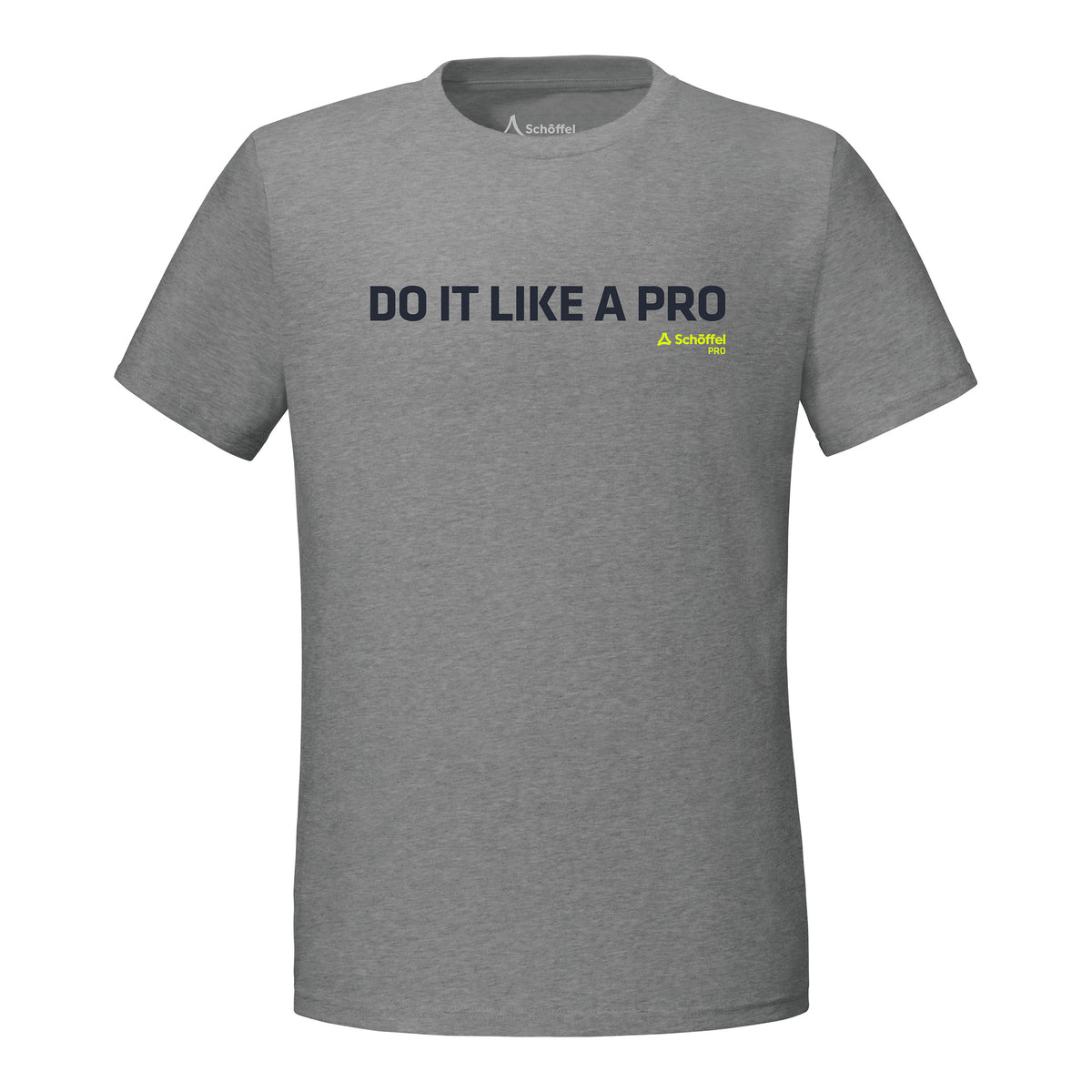 T-Shirt like a PRO CW GOTS Herren Grau meliert – Vorderansicht
