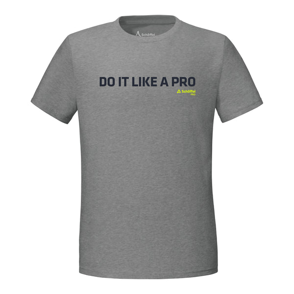 T-Shirt like a PRO CW GOTS Herren Grau meliert – Vorderansicht