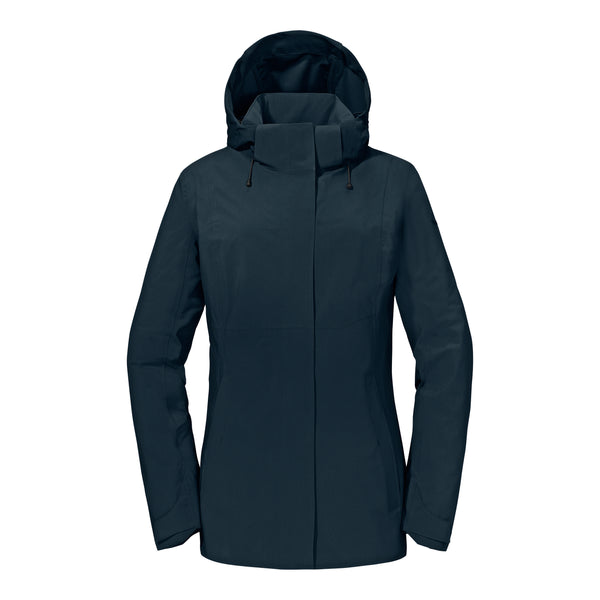 Wetter-Fest ZipIn Damen Dunkelblau – Vorderansicht