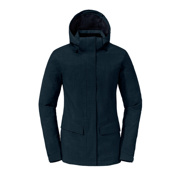 Wind&Wetter ZipIn Damen Dunkelblau – Vorderansicht