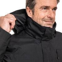 Wind&Wetter ZipIn Herren Schwarz – Detailansicht