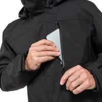 Wind&Wetter ZipIn Herren Schwarz – Detailansicht