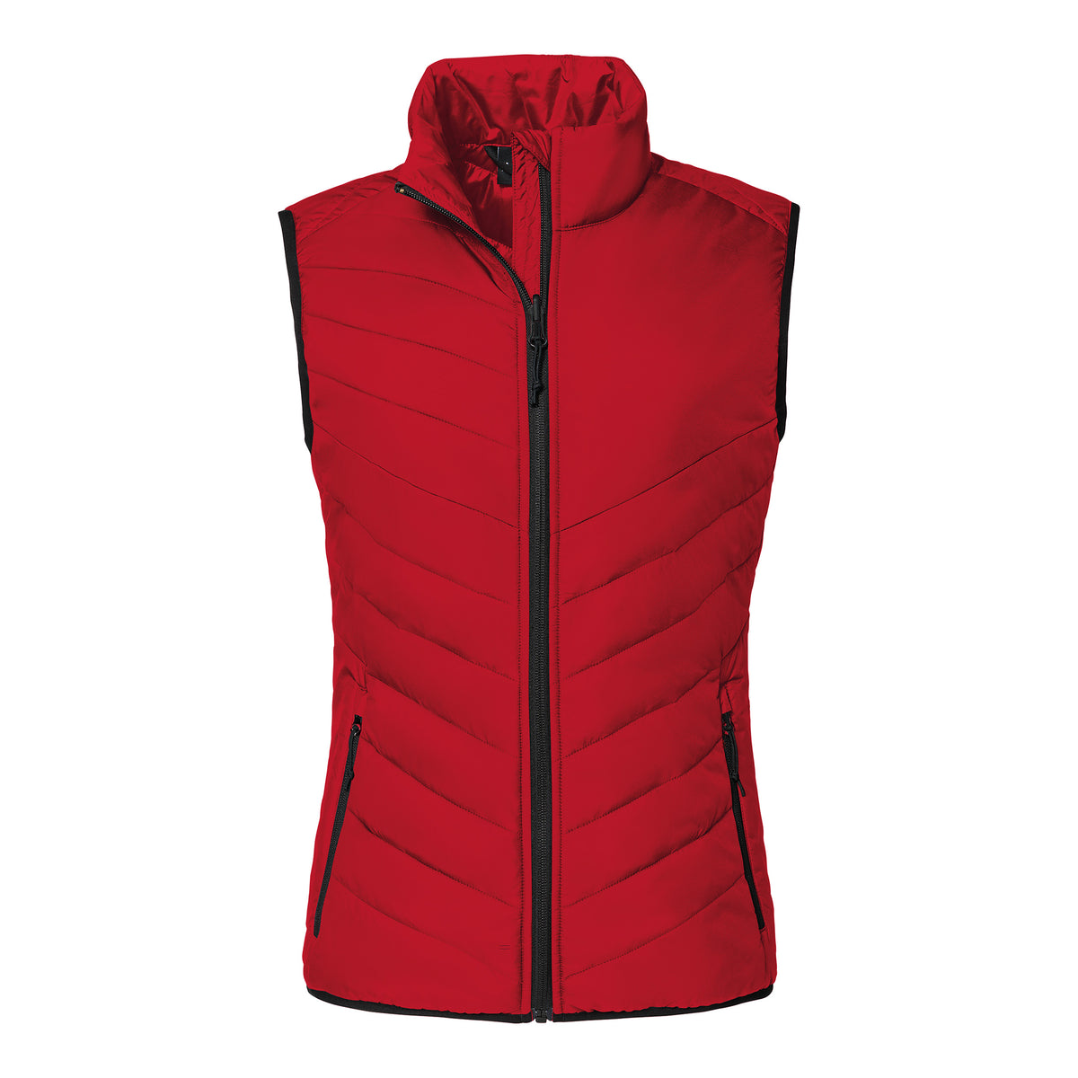 Winterspeck Weste ZipIn Damen Rot – Vorderansicht