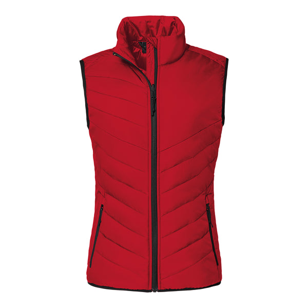 Winterspeck Weste ZipIn Damen Rot – Vorderansicht