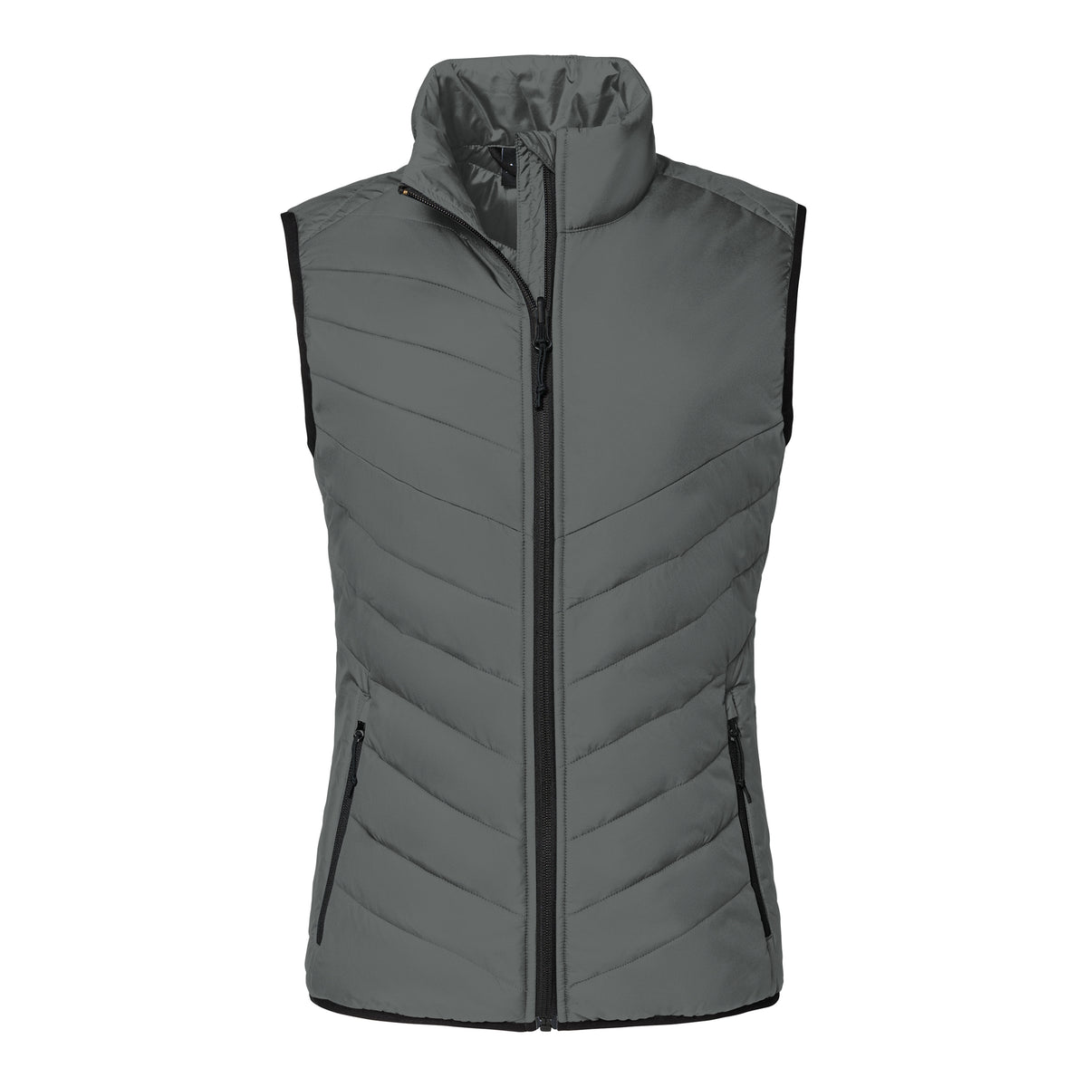 Winterspeck Weste ZipIn Damen Grau – Vorderansicht