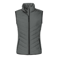 Winterspeck Weste ZipIn Damen Grau – Vorderansicht