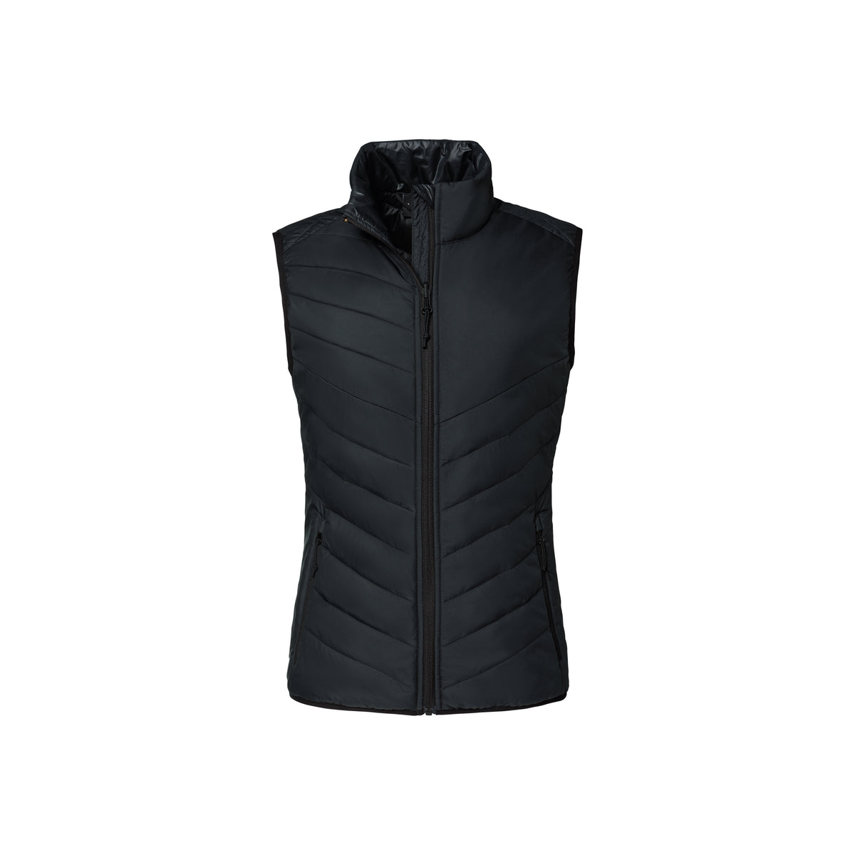 Winterspeck Weste ZipIn Damen Schwarz – Vorderansicht