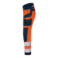 WS Bulldozer Hose Damen Warnorange/ Dunkelblau – Seitenansicht