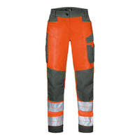 WS Bulldozer Hose Damen Warnorange/ Dunkelgrau – Vorderansicht