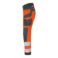 WS Bulldozer Hose Damen Warnorange/ Dunkelgrau – Seitenansicht