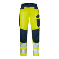 WS Bulldozer Hose Damen Warngelb/ Dunkelblau – Vorderansicht