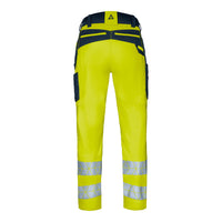 WS Bulldozer Hose Damen Warngelb/ Dunkelblau – Rückansicht