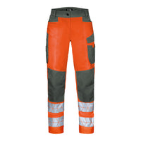 WS Bulldozer Hose Damen Warnorange/ Dunkelgrau – Vorderansicht