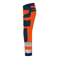 WS Bulldozer Hose Herren Warnorange/ Dunkelblau – Seitenansicht