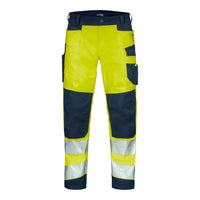 WS Bulldozer Hose Herren Warngelb/ Dunkelblau – Vorderansicht