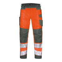 WS Bulldozer Hose Herren Warnorange/ Dunkelgrau – Vorderansicht