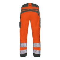 WS Bulldozer Hose Herren Warnorange/ Dunkelgrau – Rückansicht