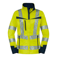 WS Leuchtkegel Jacke Damen Warngelb/ Dunkelblau – Vorderansicht
