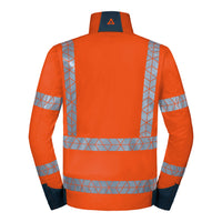 WS Leuchtkegel Jacke Herren Warnorange/ Dunkelblau – Rückansicht
