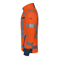 WS Leuchtkegel Jacke Herren Warnorange/ Dunkelblau – Seitenansicht