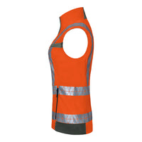WS Leuchtkegel Weste Winter Damen Warnorange/ Dunkelgrau – Seitenansicht