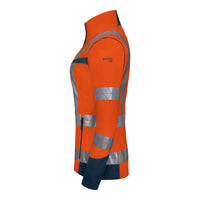 WS Leuchtkegel Zip Off Damen Warnorange/ Dunkelblau – Seitenansicht