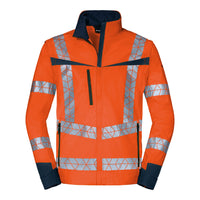 WS Leuchtkegel Zip Off Herren Warnorange/ Dunkelblau – Vorderansicht