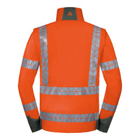 WS Leuchtkegel Zip Off Herren Warnorange/ Dunkelgrau – Rückansicht
