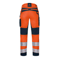 WS Meistermacher Damen Warnorange/ Dunkelblau – Rückansicht