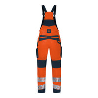 WS Meistermacher Latz Damen Warnorange/ Dunkelblau – Rückansicht