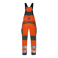 WS Meistermacher Latz Damen Warnorange/ Dunkelgrau – Rückansicht