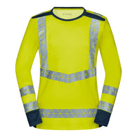 WS Signalheld Longsleeve Damen Warngelb/ Dunkelblau – Vorderansicht