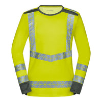 WS Signalheld Longsleeve Damen Warngelb/ Dunkelgrau – Vorderansicht