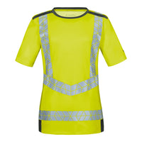 WS Signalheld T-Shirt Damen Warngelb/ Dunkelgrau – Vorderansicht