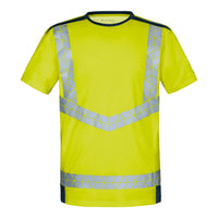 WS Signalheld T-Shirt Herren Warngelb/ Dunkelblau – Vorderansicht