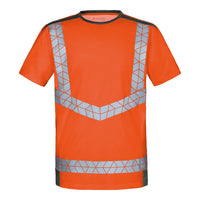 WS Signalheld T-Shirt Herren Warnorange/ Dunkelgrau – Vorderansicht
